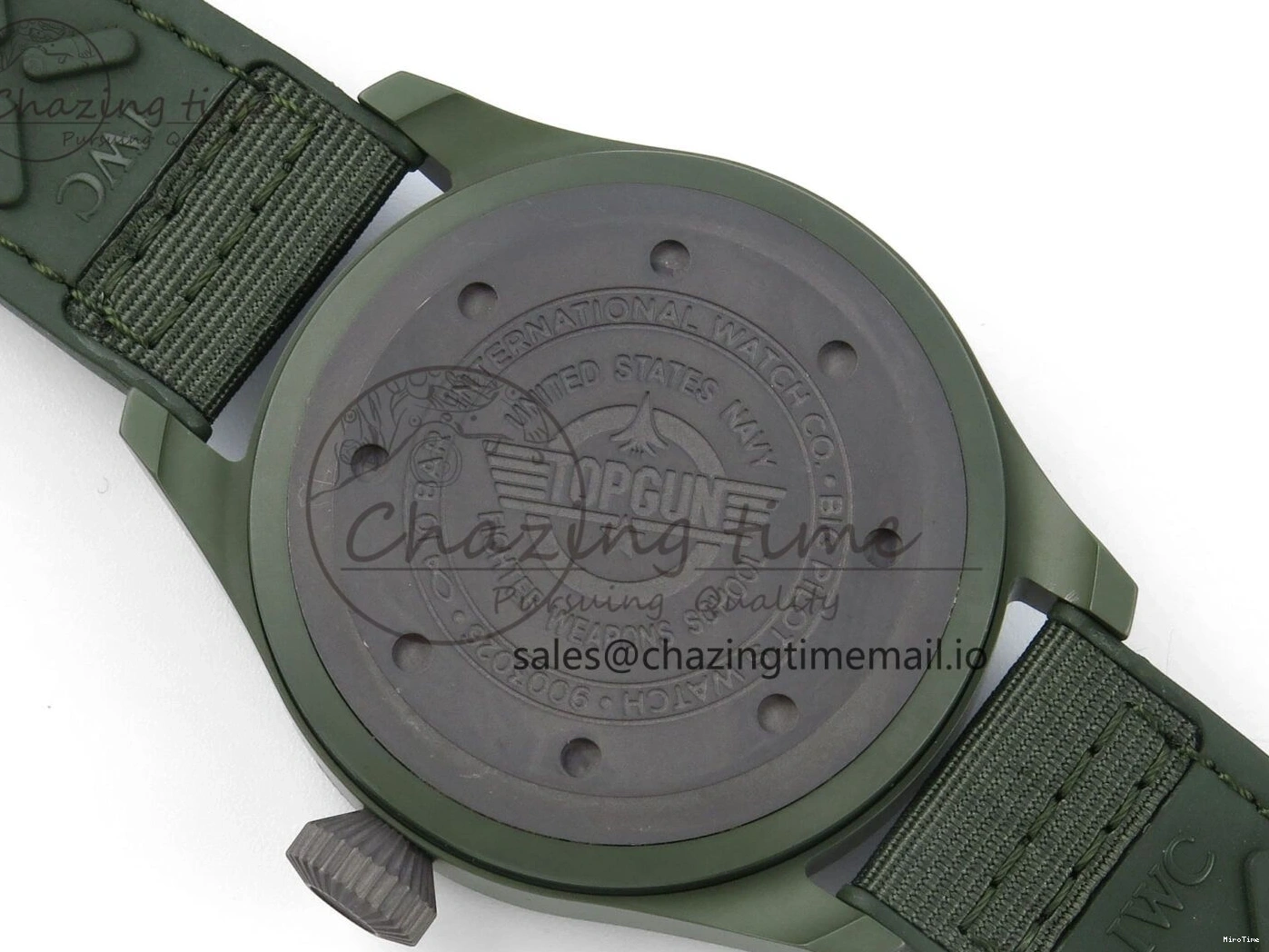 MIROTIME 0515 Big Pilot IW329802 M+F 1:1 Best Edition Green Dial on Green Nylon Strap MY Unique 7002